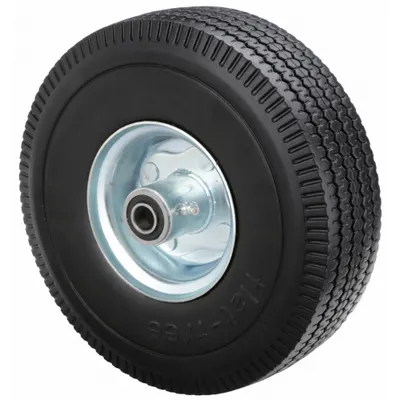 MARASTAR Flat-Free Wheel: 10 in Wheel Dia., 3 in Wheel Wd, Polyurethane, 350 lb Load Capacity - Flat-Free Polyurethane Foam Wheels