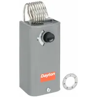 DAYTON Line Volt Mechanical Tstat: Heat or Cool, Steel, 30° to 110°F, 3.5°F, Hydraulic Air Coil