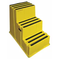 APPROVED VENDOR Step Stool: 3 Steps, 2.4 ft Overall Ht, 500 lb Load Cap, Plastic, 2.4 ft Standing Ht