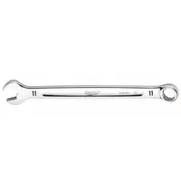 MILWAUKEE Combination Wrench: Chrome Vanadium Steel, Chrome, 11 mm Head Size, 6 1/2 in Overall Lg (MPN 45-96-9511)