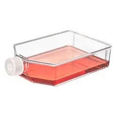 Plastic Cell Culture Flask, Polystyrene, 850 mL, Sterile, Graduated, with Closure