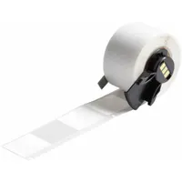 White matte vinyl wraparound label measuring 3 3/8 in x 1 in, designed for wire gauges 3 AWG to 250 kcmil. Used for permanent identification of conductors in electrical panels, control cabinets, and cable management systems. Compatible with M611 printer series; requires M61-R4310 ribbon