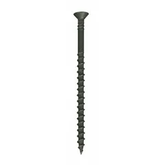 This #8 screw size, 2-13/16 inch long stainless steel flat head screw is collated for use with compatible auto-feed screwdrivers. The plain finish and corrosion-resistant stainless steel construction make it suitable for exterior decking and outdoor wood fastening applications. Supplied in an 800-piece pack with a #2 drive size.