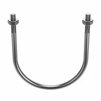 Standard U-Bolt: 1/2"-13 Thread Size, For Pipe Size 6 in, 8 3/8 in Inside Ht, Stainless Steel, Plain (MPN U17567.050.0600)
