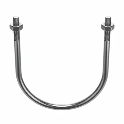 Standard U-Bolt: 1/2"-13 Thread Size, For Pipe Size 6 in, 8 3/8 in Inside Ht - Standard U-Bolts