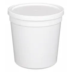 This 32 fl oz round lab jar is made of LDPE with an opaque finish. It has a body diameter of 116.84 mm and a height of 105.41 mm. The jar is non-sterile and includes a closure. Suitable for general laboratory storage, mixing, or transport of samples.
