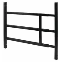 PRIME-LINE Window Security Guard: Fixed, 15 3/4 in to 22 in, 15 1/4 in Ht, 3 Bars, Black (MPN S 4747)