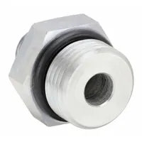 Steel straight adapter with 3/4 in male threaded x male NPT threaded connections. Rated for maximum operating pressure of 4,500 psi. Used to connect male NPT threaded pipes in high-pressure hydraulic systems