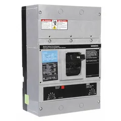 Siemens JXD22B400 is a JD-frame molded case circuit breaker rated 400 A with a maximum AIR rating of 65 kA at 240 V AC. It features a fixed instantaneous trip and lug terminal connections. This breaker is used for overcurrent protection in electrical distribution systems such as panelboards and switchboards.