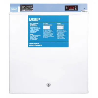 ACCUCOLD Freezer: Tabletop, 1.4 cu ft, -25°C to -10°C, Manual Defrost Method - General Purpose Lab Freezers