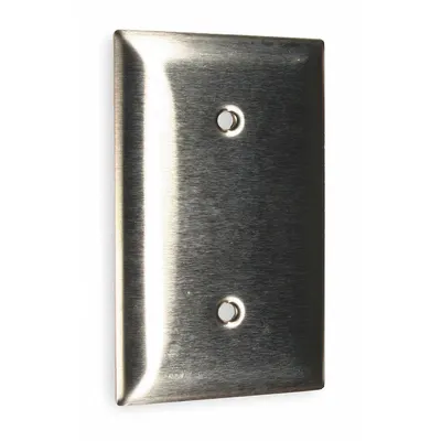 HUBBELL SS14 Blank Wall Plate, 1-Gang, Standard Size, Stainless Steel - General Purpose Wall Plates