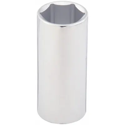 WESTWARD Socket: Metric, 1/2 in Drive Size, 24 mm Socket Size, 6-Point, Deep, Chrome - 1/2" Drive Hand Sockets