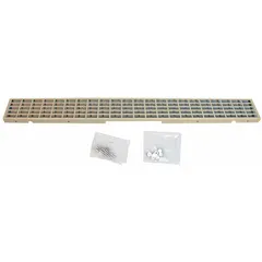 Stainless steel tissue screen kit for use within laboratory fume hoods. Includes mounting hardware. Overall length 7 1/8 ft, width 1 5/8 in. Supports tissue samples or small items during sample preparation.