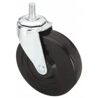 APPROVED VENDOR Stem Caster: Swivel, 5 in Wheel Dia., 1 in Wheel Wd, Rubber, 125 lb Load Capacity (MPN F1RR05052S-S30)