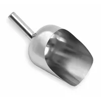 SANI-LAV Scoop: 128 oz Capacity, Silver, 13 in Overall Lg, 6 1/4 in Overall Wd, Stainless Steel (MPN 3998)