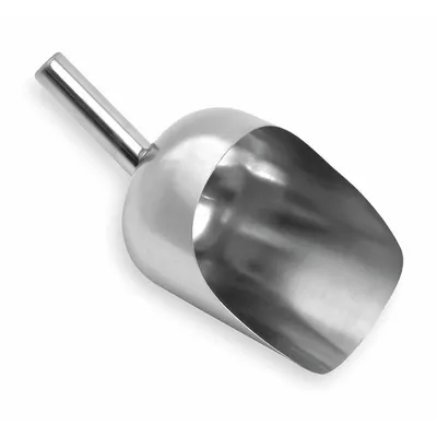 SANI-LAV Scoop: 128 oz Capacity, Silver, 13 in Overall Lg, 6 1/4 in Overall Wd - Stainless Steel Hygienic Hand Scoops
