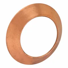 Brass flared fitting gasket for 45-degree flare tube connections. Designed for 3/4 in OD fitting size. Complies with SAE J513 standards. Suitable for sealing flared joints in hydraulic, pneumatic, and general fluid systems. Supplied in a 10-pack.