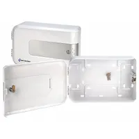 Empty First Aid Kit: 5 1/4 in Overall Ht, 9 3/4 in Overall Wd, 15 1/2 in Overall Dp, White, Plastic (MPN 91105)