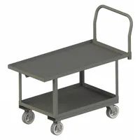 APPROVED VENDOR Platform Truck: 2,000 lb, Solid, 12 ga Deck, Rubber, (2) Rigid/(2) Swivel, Smooth (MPN WHPTLU24486MR95)