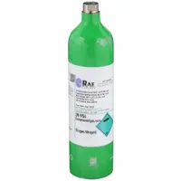 This calibration gas mixture contains 50 ppm carbon monoxide in a nitrogen background, supplied in a CGA 600 cylinder with +/-10% accuracy. It is used to verify and adjust the response of portable gas detectors and other gas detection instruments in industrial safety applications