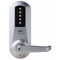 SIMPLEX Mechanical Push Button Lockset: ADA Compliant, Chrome (MPN 5021XKWL26D41)