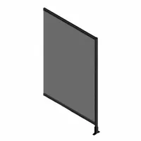 T-Slot Framing System Panel: Add-On, Black, 72 in H x 24 in W x 5 1/2 in D, Solid (MPN 48265)