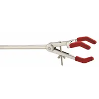 CHEMGLASS Dual Adjust Clamp: Clamp, Zinc Alloy, 5 in Overall Lg, 3 Prongs, Nickel Plated (MPN CG-9205-03)
