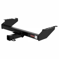 This CURT Class III trailer hitch is constructed from carbon steel with a powder-coated finish. It has a gross trailer weight capacity of 6,000 lb and a gross vehicle weight capacity of 6,000 lb. Designed for a Dodge F-150, installation requires drilling. Suitable for towing trailers, boats, or equipment