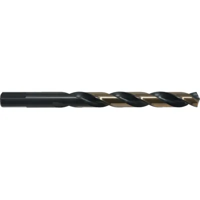 CLE-LINE Jobber Length Drill Bit: 7.2 mm, 135° Split Point, Black & Gold HSS - General Purpose High-Speed Steel Jobber-Length Drill Bits