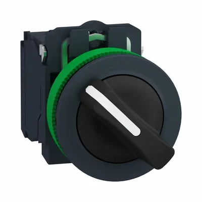 SCHNEIDER Selector Switch: 30 mm Panel Mounting Size, 2 Positions, Short Lever, 1NO - Selector Switches