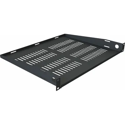 VIDEO MOUNT PRODUCTS Vented Rack Shelf: 1 u, Vented Shelf, 14 7/8 in Overall Dp - Rack-Mounted Equipment Shelves