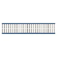 Preprinted wire marking label sheets from BRADY, featuring the full alphabet legend A to Z. Each pack contains 25 sheets with a total of 650 black-on-white vinyl cloth labels. Rated for continuous use from -40°F to 176°F, these labels are suited for permanent identification of wires, cables, and terminals in industrial control panels and facility wiring
