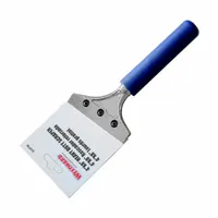 WESTWARD Scraper: Bld. Mat. Carbon Steel, Hdl. Mat. Plastic, Stiff, Square Bld. Shape (MPN 832F98)