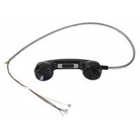 HUBBELL GAI-TRONICS Handset Kit: Plastic, Handsets, Armored Cord, 29 in Overall Ht, 226/227, Black (MPN 10117-003)