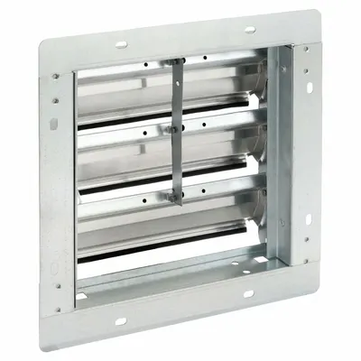 Dayton 13 in H x 13 in W x 2 1/2 in D Single Panel Flat Blade - Wall-Mount Backdraft Dampers