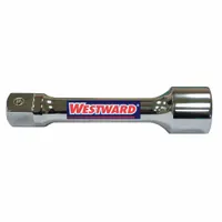 WESTWARD Socket Extension: 1 in Input Drive Size, 1 in Output Drive Size, 6 in Overall Lg, Chrome