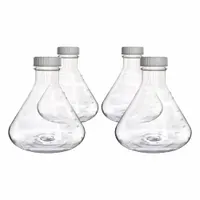 This PETG Erlenmeyer flask has a 3 L capacity and is supplied sterile. It is designed for mixing, storing, and measuring liquids in laboratory environments. The flask offers a tolerance of +/-0.20 mL