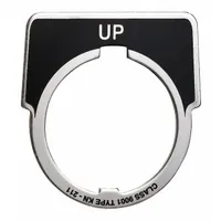 Legend Plate: 30 mm Panel Mounting Size, Half-Round, 1 3/4 in Overall Ht x 1 5/8 in Overall Wd (MPN 9001KN211)