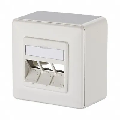 METZ CONNECT Wall Outlet: AP, GD-Zn (Zinc Die-Cast), Individual Keystone Modules - Voice & Data Housings, Panels & Connector Components