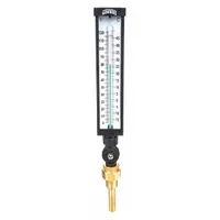 WINTERS Industrial Glass Thermometer: 0°F to 120°F /-15°C to 50°C, +/-1% Accuracy, 3.5 in Stem Lg (MPN TIM102LF.)