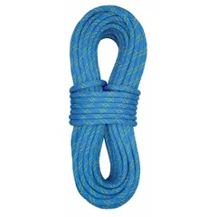 This static kernmantle rope is constructed with a heat- and water-resistant design, suitable for rigging and climbing applications where a static line is required. With a 1/2-inch diameter and a working load limit of 905 lb, it is commonly used in industrial rope access, rescue operations, and work-at-height scenarios.