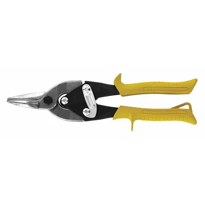 MIDWEST SNIPS Aviation Snip: Straight, 9 3/4 in Overall Lg, 1 1/2 in Cutting Lg, Steel - Aviation Snips