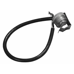 Copper and steel aquastat with 1/2" I.D. connection and 3/8 in dimension. Used to sense water temperature and control circulator pump operation in hydronic heating systems.