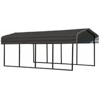 ARROW Carport: 20 ft Overall Lg, 10 ft Overall Wd, 7 ft Overall Ht, Powder Coated, Galvanized Steel (MPN CPHC102007)