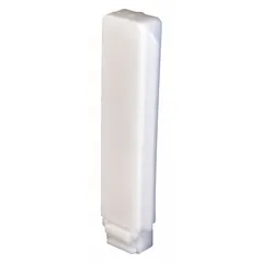This hanging door guide is used to stabilize and align sliding doors within a bottom channel. It measures 2-7/8 inches in length and 3-13/16 inches in width, supporting a maximum door weight of 30 lb per pair. Supplied as one pair (1 PR).