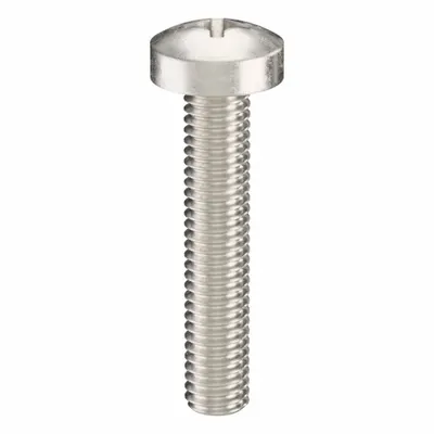 USA INDUSTRIALS Machine Screw: M3x0.50 Thread Size, 16 mm Lg, 316, Stainless Steel, Plain - Pan Head Machine Screws