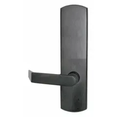 This passage lever lockset is designed for interior doors where locking is not required, such as restrooms or closets. It features a 996L Right Angle style with a Dark Oxidized Satin Bronze, Oil Rubbed Cast Steel finish. The lockset is not ADA compliant, not ligature-resistant, and has no visual indicator.