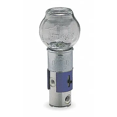 TRICO Closed System Oiler: 4 oz Capacity, Glass, 1/4" Thread Size - Closed Constant-Level Oilers