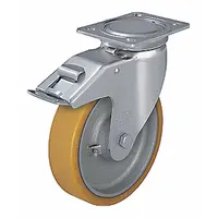 APPROVED VENDOR Plate Caster: Swivel, Total Lock, Polyurethane, 6 5/16 in Wheel Dia., 2 in Wheel Wd (MPN LUH-GTH 160K-FI)