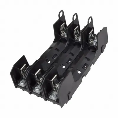BUSSMANN Fuse Block: Open Block Design, 3 Pole, 600 V AC, Pressure Plate - Fuse Blocks for UL Class H & K Fuses